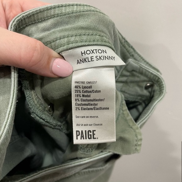Paige Hoxton Skinny Ankle Cargo Pants in Green Size 27 - Picture 9 of 12
